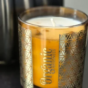 Organic Goodness Sojawas Kaars – Mirre & Frankincense (Bloem des Levens, ±50 uur brandduur)