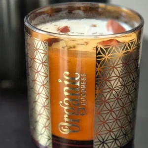 Organic Goodness Sojawas Kaars – Palo Santo & Cederhout (Bloem des Levens, ±50 uur brandduur)